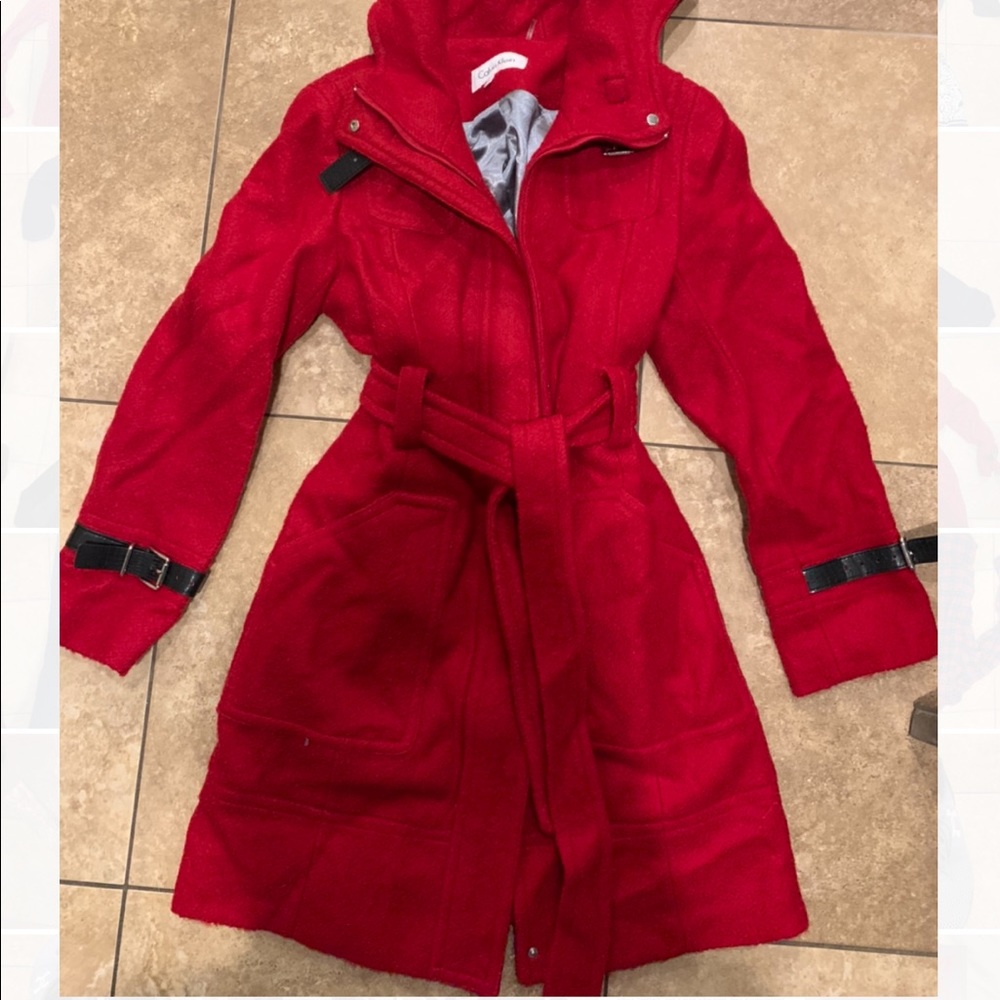 Calvin Klein Hooded Peacoat
